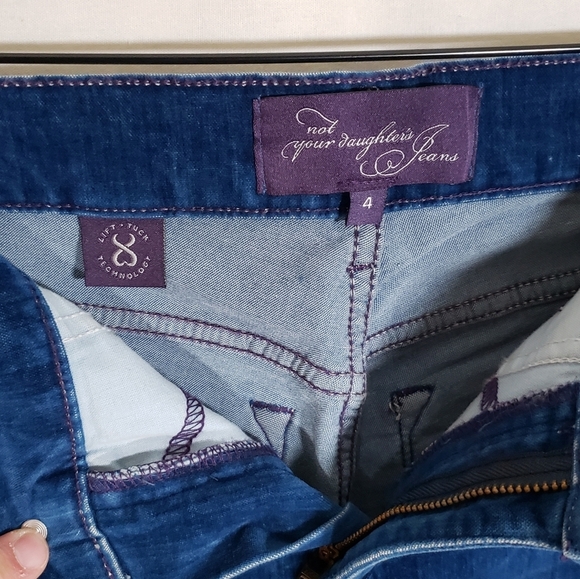 NYDJ Not Your Daughter's Jeans 5-Pocket Mid-Rise Blue Velvet Women's Size 4 - Picture 3 of 8